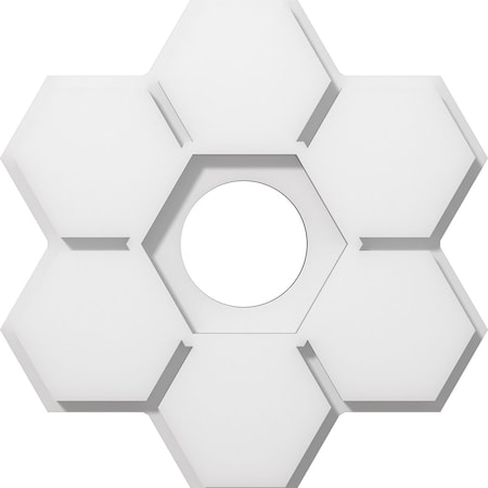 Ekena Millwork Daisy Architectural Grade PVC Contemporary Ceiling Medallion, 12"OD x 3"ID x 4"C x 1"P CMP12DY-03000